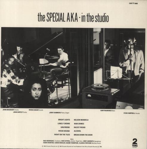 The Specials In The Studio - Picture Sticker vinyl LP album (LP record) UK SPELPIN685169