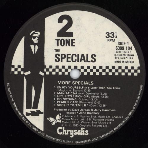 The Specials More Specials + 7" vinyl LP album (LP record) Greek SPELPMO800333