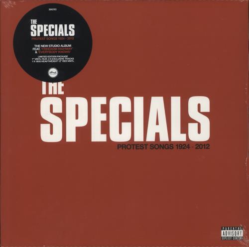 The Specials Protest Songs 1924-2012 - Red Vinyl + CD + 7" Autographed Print - Sealed vinyl LP album (LP record) UK SPELPPR878710