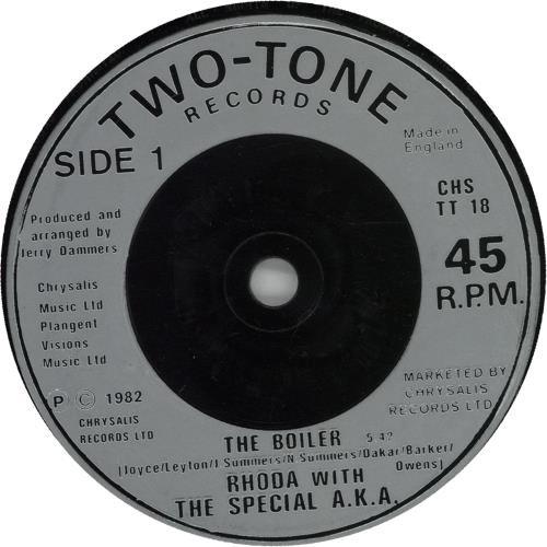The Specials The Boiler - Injection Moulded 7" vinyl single (7 inch record / 45) UK SPE07TH662384