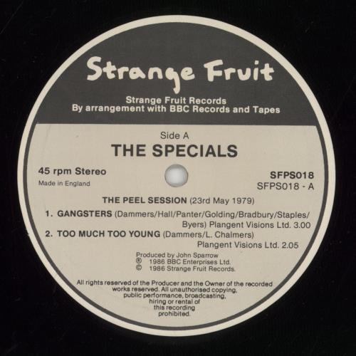 The Specials The Peel Sessions - EX 12" vinyl single (12 inch record / Maxi-single) UK SPE12TH849034