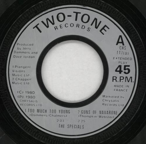 The Specials Too Much Too Young EP - P/S 7" vinyl single (7 inch record / 45) French SPE07TO858238