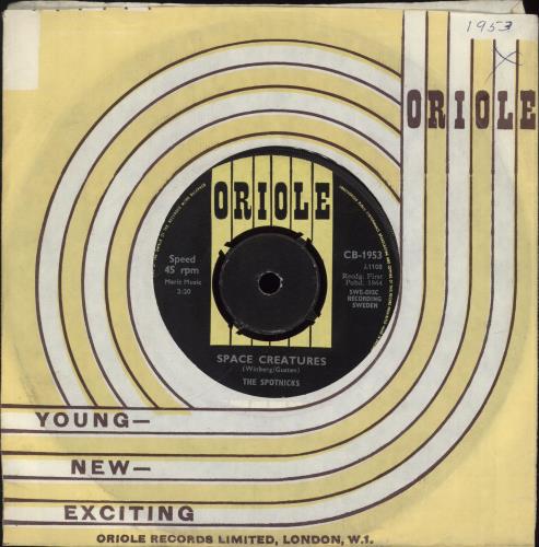 The Spotnicks Space Creatures 7" vinyl single (7 inch record / 45) UK PTK07SP706703