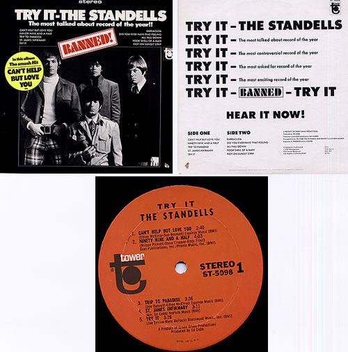 The Standells Try It vinyl LP album (LP record) US TSLLPTR335263