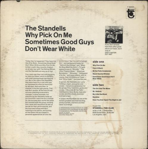 The Standells Why Pick On Me - Mono - VG vinyl LP album (LP record) US TSLLPWH846392