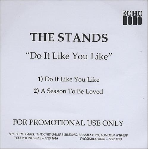 The Stands Do It Like You Like CD-R acetate UK T\DCRDO367243