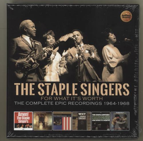 The Staple Singers For What It's Worth: The Complete Epic Recordings 1964-1968 3-CD album set (Triple CD) UK SS43CFO716961