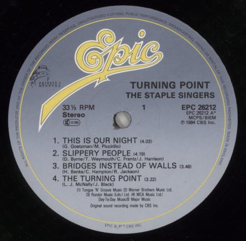 The Staple Singers Turning Point vinyl LP album (LP record) UK SS4LPTU292653
