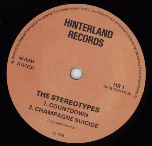 The Stereotypes Countdown + Numbered Certificate 7" vinyl single (7 inch record / 45) UK 2QE07CO767140