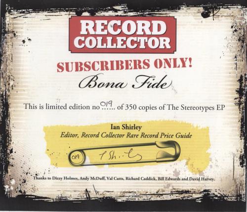The Stereotypes Countdown + Numbered Certificate 7" vinyl single (7 inch record / 45) UK 2QE07CO767140