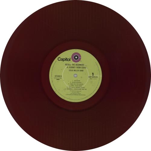 The Steve Miller Band Recall The Beginning...A Journey From Eden - Red vinyl vinyl LP album (LP record) Japanese SBMLPRE658626