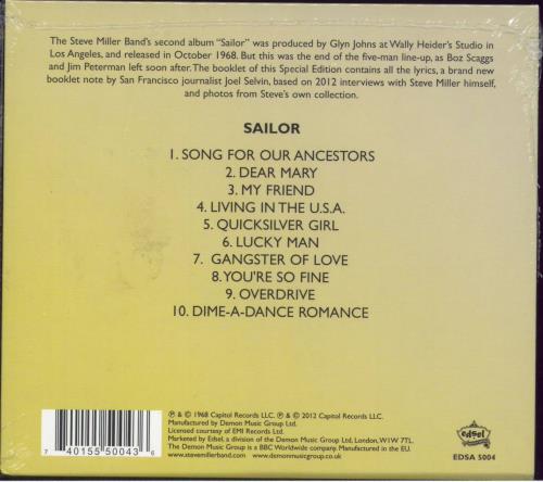 The Steve Miller Band Sailor: Remastered - Sealed CD album (CDLP) UK SBMCDSA805692