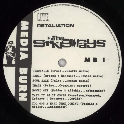 The Sting-Rays Live Retaliation vinyl LP album (LP record) UK YJYLPLI687546