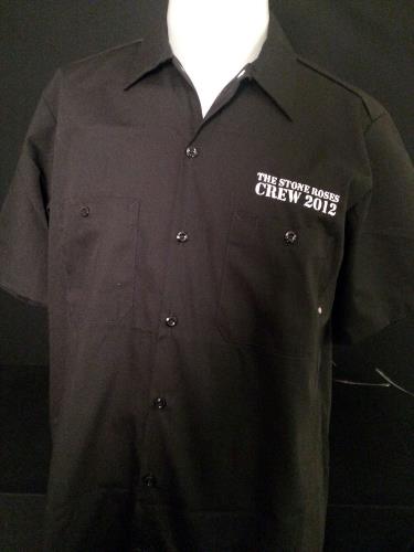 The Stone Roses Crew 2012 / S.J.M. Concerts - Black Bowling Shirt/Large clothing UK STOMCCR672024