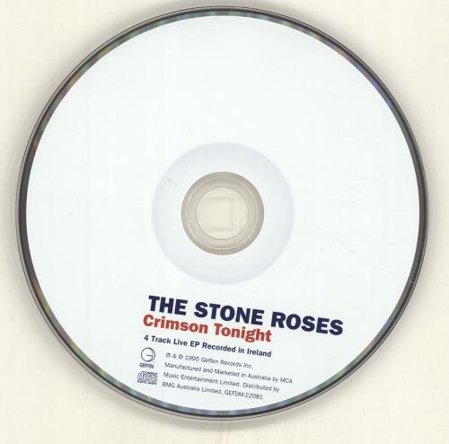 The Stone Roses Crimson Tonight CD single (CD5 / 5") Australian STOC5CR57000