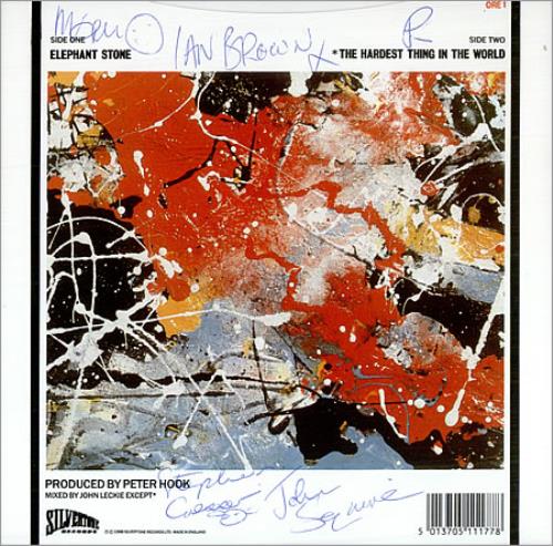 The Stone Roses Elephant Stone - Fully Autographed 7" vinyl single (7 inch record / 45) UK STO07EL421536