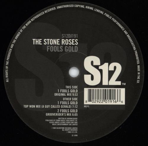The Stone Roses Fools Gold 12" vinyl single (12 inch record / Maxi-single) UK STO12FO322060