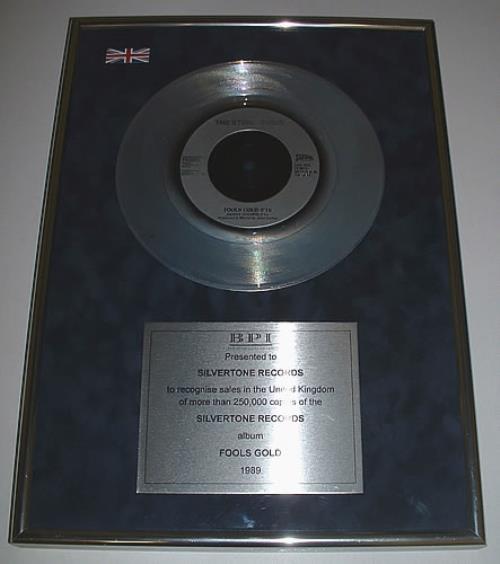 The Stone Roses Fools Gold award disc UK STOAWFO334243