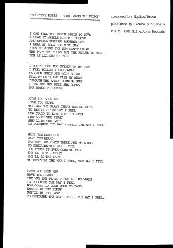 The Stone Roses She Bangs The Drums 7" vinyl single (7 inch record / 45) UK STO07SH09790