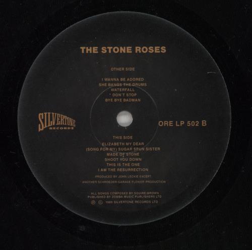 The Stone Roses The Stone Roses - 1st - John Squire print label - EX vinyl LP album (LP record) UK STOLPTH773190