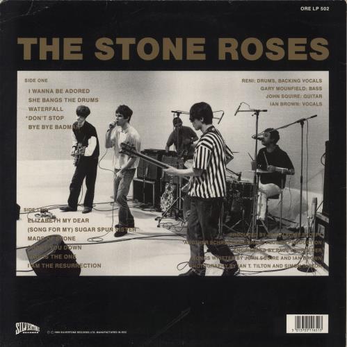 The Stone Roses The Stone Roses - 1st - John Squire print label- VG vinyl LP album (LP record) UK STOLPTH784544