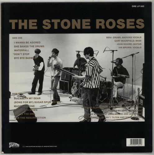 The Stone Roses The Stone Roses - 1st - John Squire print label vinyl LP album (LP record) UK STOLPTH208171
