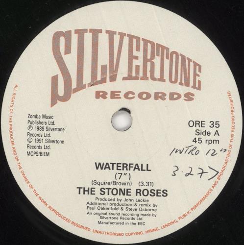 The Stone Roses Waterfall - WOS 7" vinyl single (7 inch record / 45) UK STO07WA740671