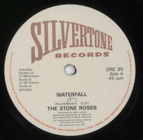The Stone Roses Waterfall 7" vinyl single (7 inch record / 45) UK STO07WA65415