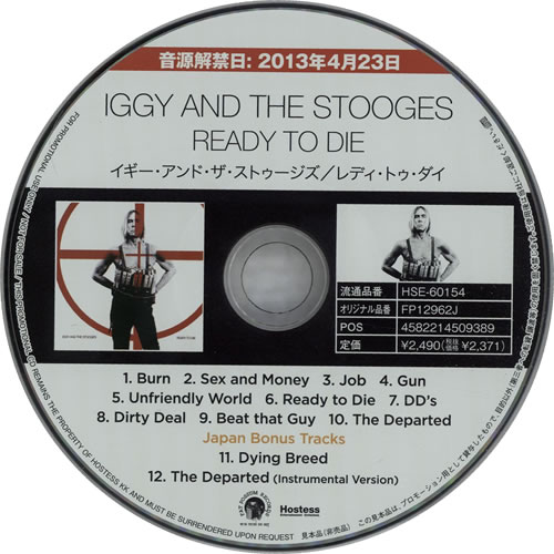 The Stooges Ready To Die + Press Release CD album (CDLP) Japanese TSGCDRE634822