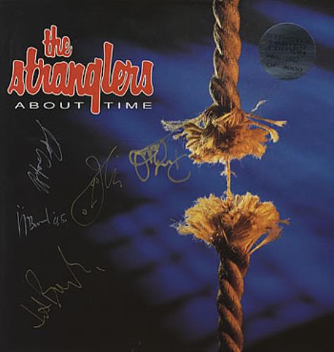 The Stranglers About Time - Autographed! vinyl LP album (LP record) UK STRLPAB321466