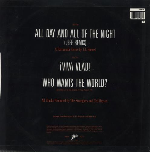 The Stranglers All Day And All Of The Night 12" vinyl single (12 inch record / Maxi-single) UK STR12AL856304