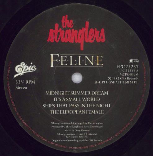 The Stranglers Feline - Hype Stickered vinyl LP album (LP record) UK STRLPFE847864