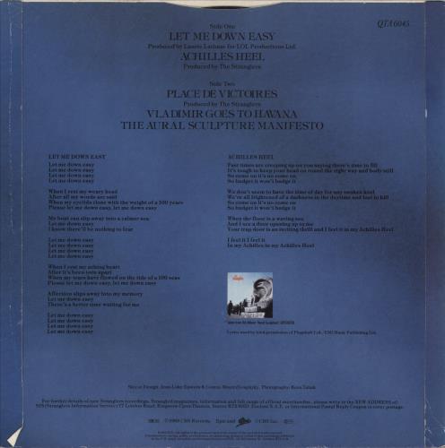 The Stranglers Let Me Down Easy + Poster 12" vinyl single (12 inch record / Maxi-single) UK STR12LE136511