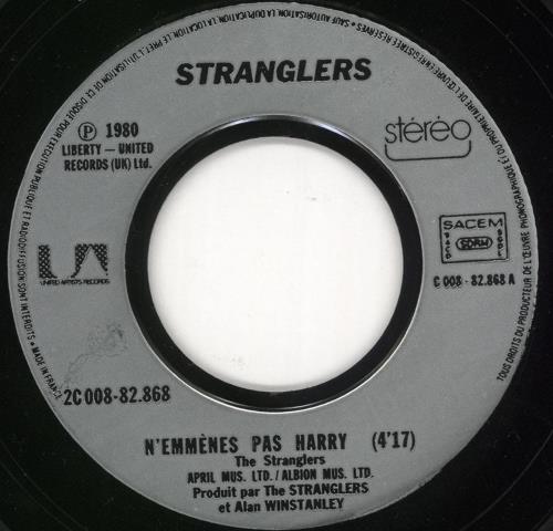 The Stranglers N'Emmenes Pas Harry 7" vinyl single (7 inch record / 45) French STR07NE721552