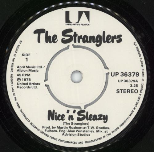 The Stranglers Nice 'n Sleazy - 4pr + p/s 7" vinyl single (7 inch record / 45) UK STR07NI62995