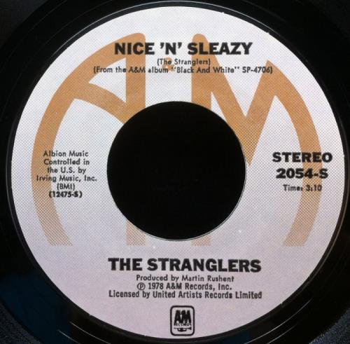 The Stranglers Nice 'N' Sleazy - Stock Copy 7" vinyl single (7 inch record / 45) US STR07NI797893