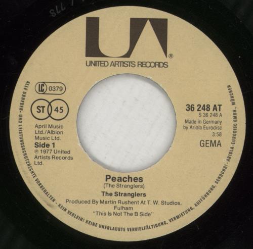 The Stranglers Peaches 7" vinyl single (7 inch record / 45) German STR07PE133479