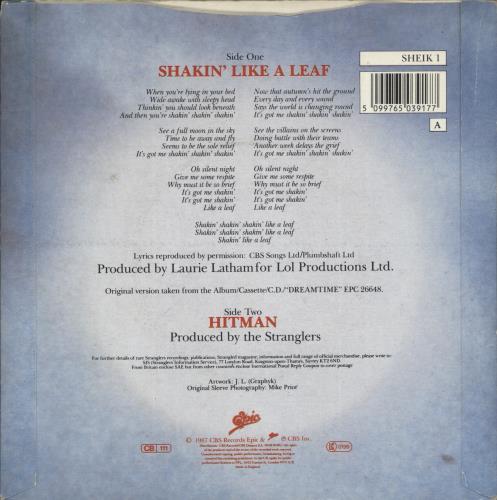 The Stranglers Shakin' Like A Leaf 7" vinyl single (7 inch record / 45) UK STR07SH98186