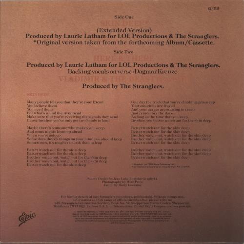 The Stranglers Skin Deep 12" vinyl single (12 inch record / Maxi-single) Australian STR12SK298029