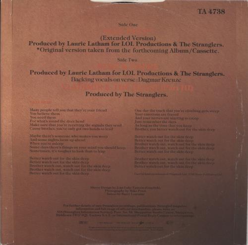 The Stranglers Skin Deep 12" vinyl single (12 inch record / Maxi-single) UK STR12SK542705