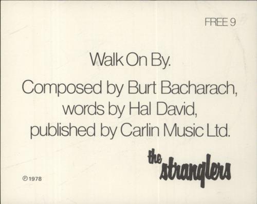 The Stranglers Walk On By - Mushroom Vinyl + Insert 7" vinyl single (7 inch record / 45) UK STR07WA303525