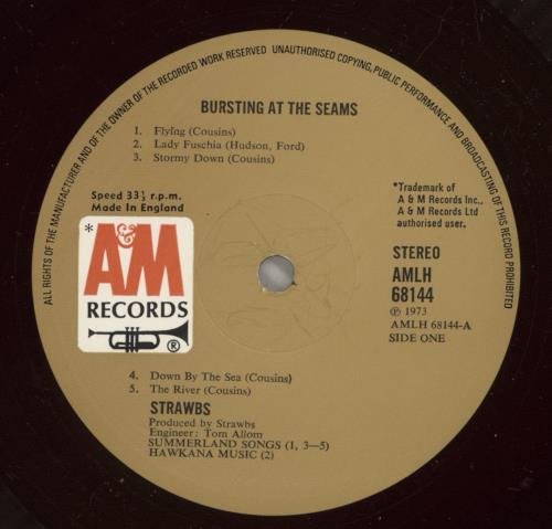 The Strawbs Bursting At The Seams - Red Vinyl - EX vinyl LP album (LP record) UK SRBLPBU758196