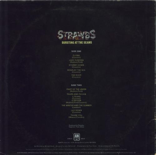 The Strawbs Bursting At The Seams - Red Vinyl - Test Pressing vinyl LP album (LP record) UK SRBLPBU776969