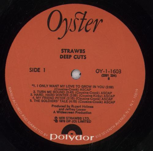 The Strawbs Deep Cuts vinyl LP album (LP record) US SRBLPDE615781