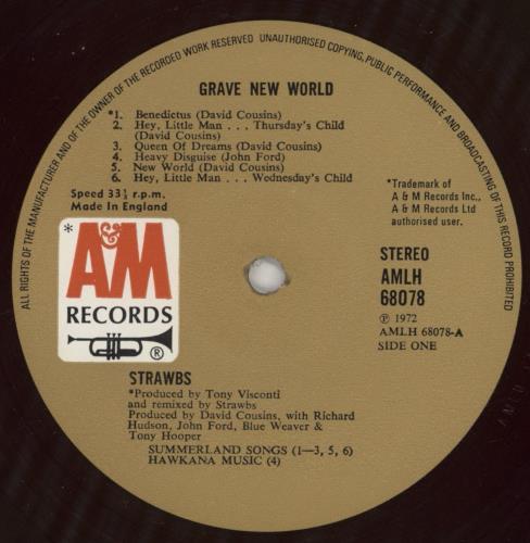 The Strawbs Grave New World + Booklet - Red - EX vinyl LP album (LP record) UK SRBLPGR676379