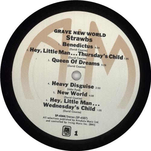 The Strawbs Grave New World vinyl LP album (LP record) US SRBLPGR739926