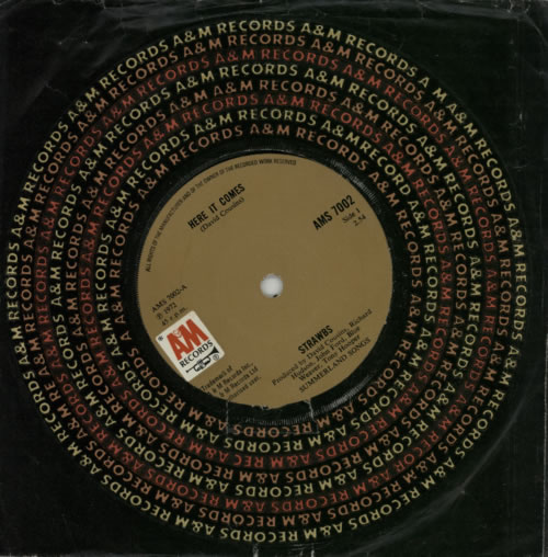 The Strawbs Here It Comes 7" vinyl single (7 inch record / 45) UK SRB07HE587893