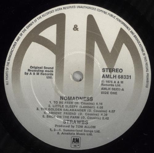 The Strawbs Nomadness + Insert vinyl LP album (LP record) UK SRBLPNO602969