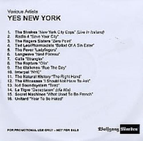 The Strokes Yes New York CD-R acetate UK KESCRYE248839