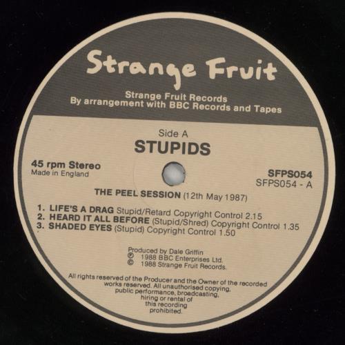 The Stupids The Peel Sessions vinyl LP album (LP record) UK T3SLPTH527257